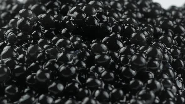 Black caviar. Texture.