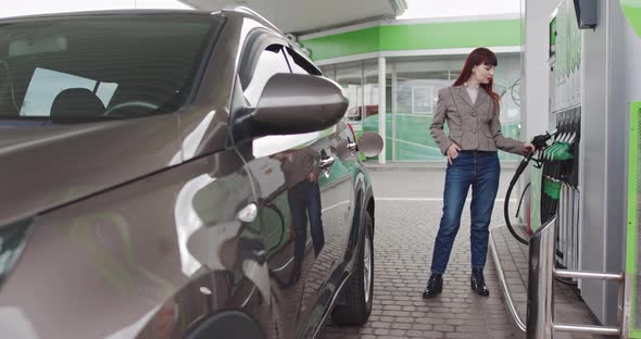 Gas Station Gas Pump Close Up alt