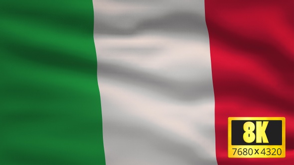 8K Italy Windy Flag Background alt