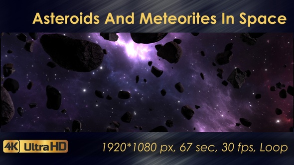 Asteroids And Meteorites In Space alt