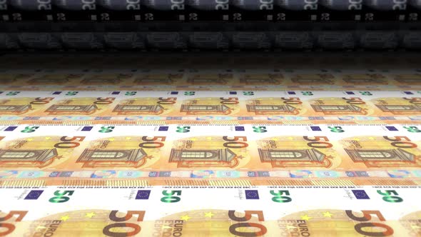 Printing Money Euro Banknotes