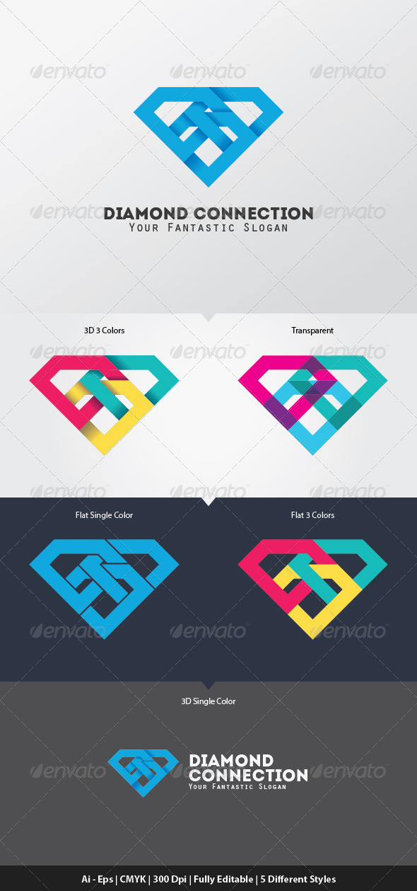 Diamond Connection Logo Template - Objects Logo Templates