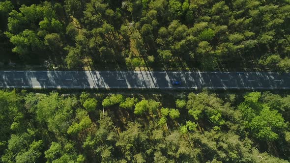 Aerial Of The Road In Forest 2