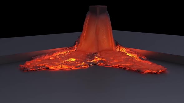 Spreading Lava From A Rock From A Height 2