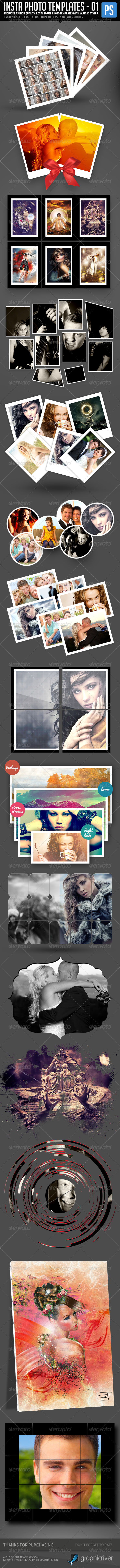 Insta Photo Templates (15 in 1) by ShermanJackson | GraphicRiver