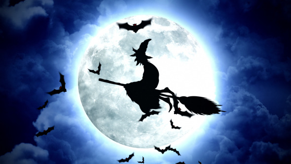 Halloween Witches Flying, Motion Graphics | VideoHive