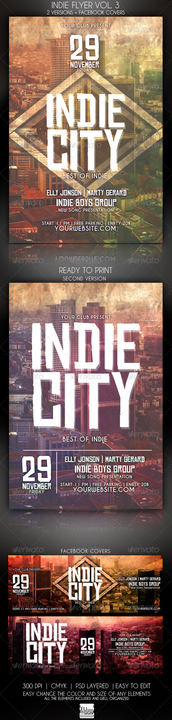 Indie Flyer Vol. 3 - Clubs & Parties Events