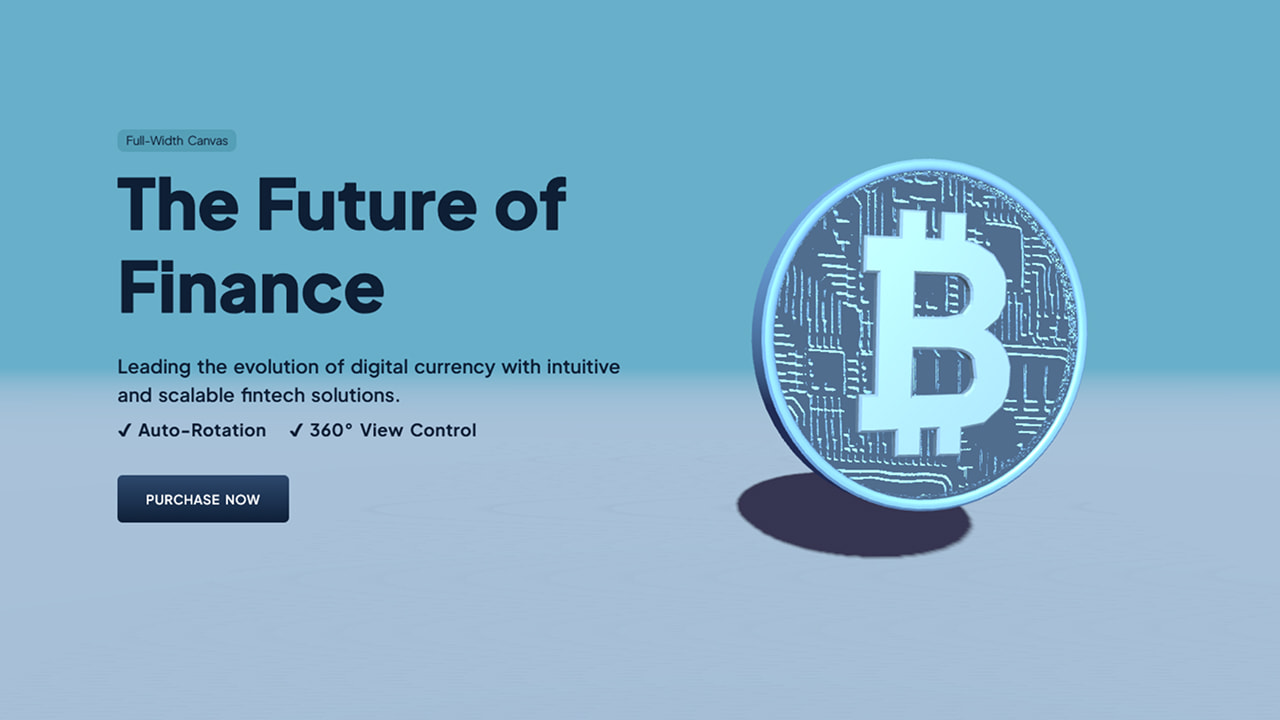 Financial 3D Hero Section - Animated & Interactive Web Elements by metafota