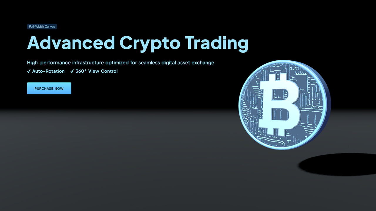 Financial 3D Hero Section - Animated & Interactive Web Elements by metafota