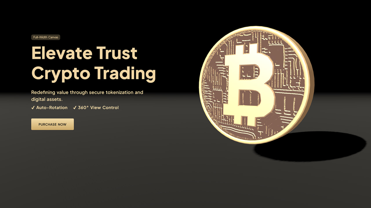 Financial 3D Hero Section - Animated & Interactive Web Elements by metafota