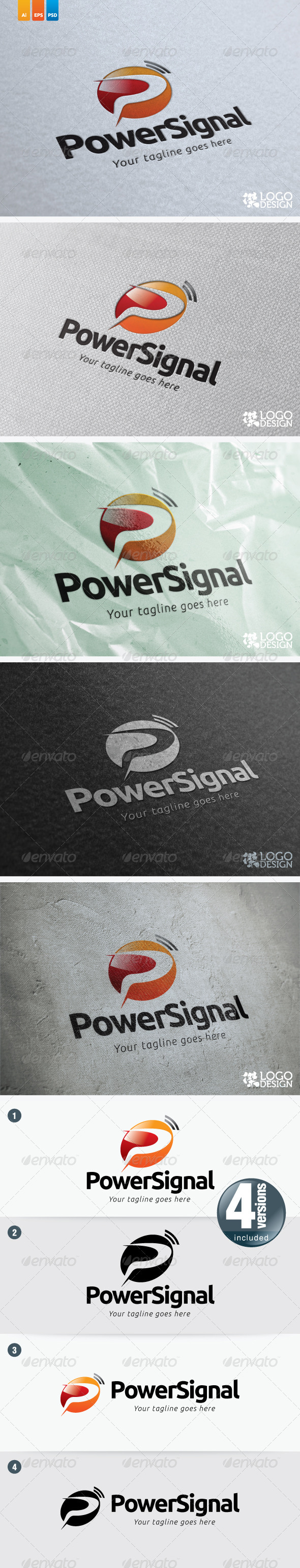 Power Signal - Letters Logo Templates