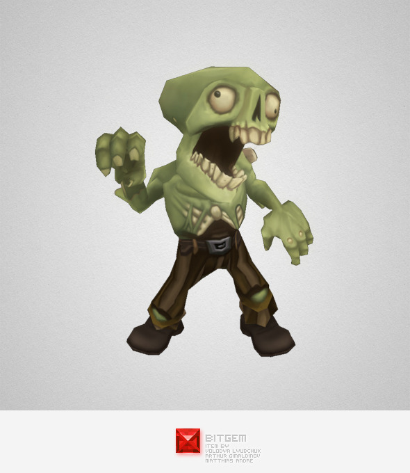 Low Poly Zombie - 3Docean 5801018