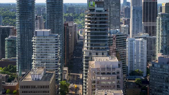 Modern City Toronto Downtown Skyline Traffic