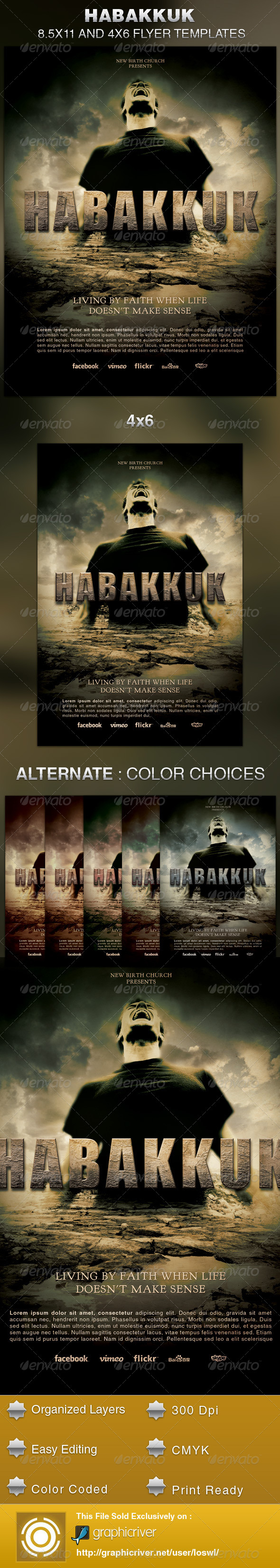 Habakkuk Church Flyer Template - Church Flyers