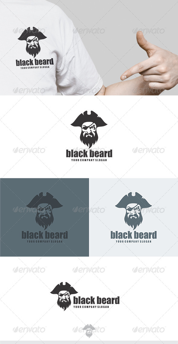 Black Beard Logo - Humans Logo Templates