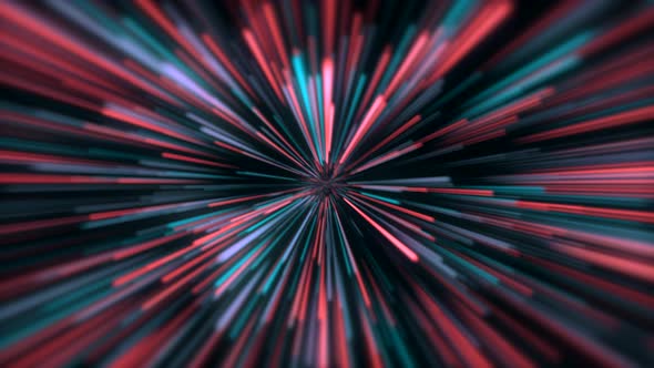 acceleration speed motion tunnel light and stripes moving fast over dark background abstract colorfu