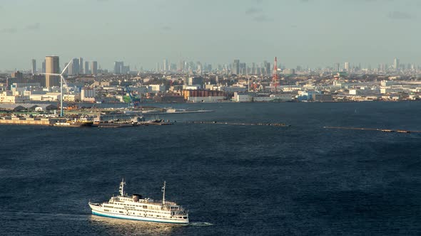 Yokohama City Tokyo Bay Marine Transport Timelapse alt