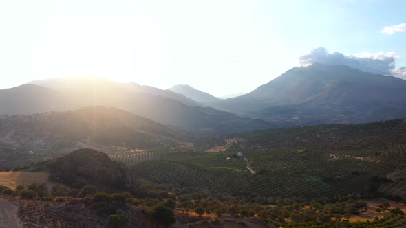 Aerial View of Crete Island Greece alt