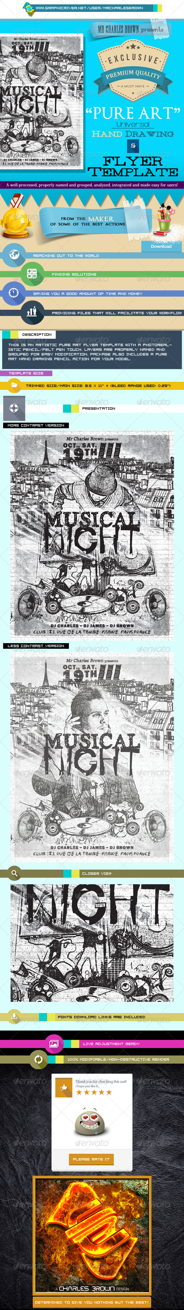 Pure Art Universal Flyer - Clubs & Parties Events