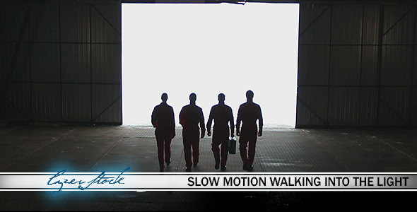 Four Heroes Slow Motion Walking Into The Light
