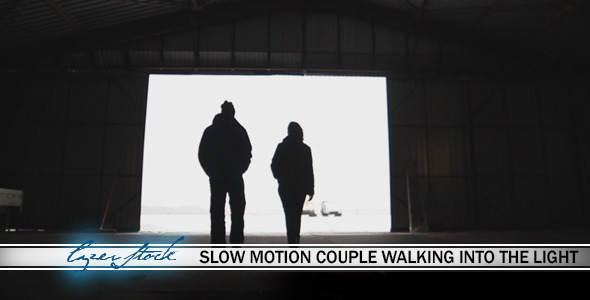 Couple Slow Motion Walking Into The Light