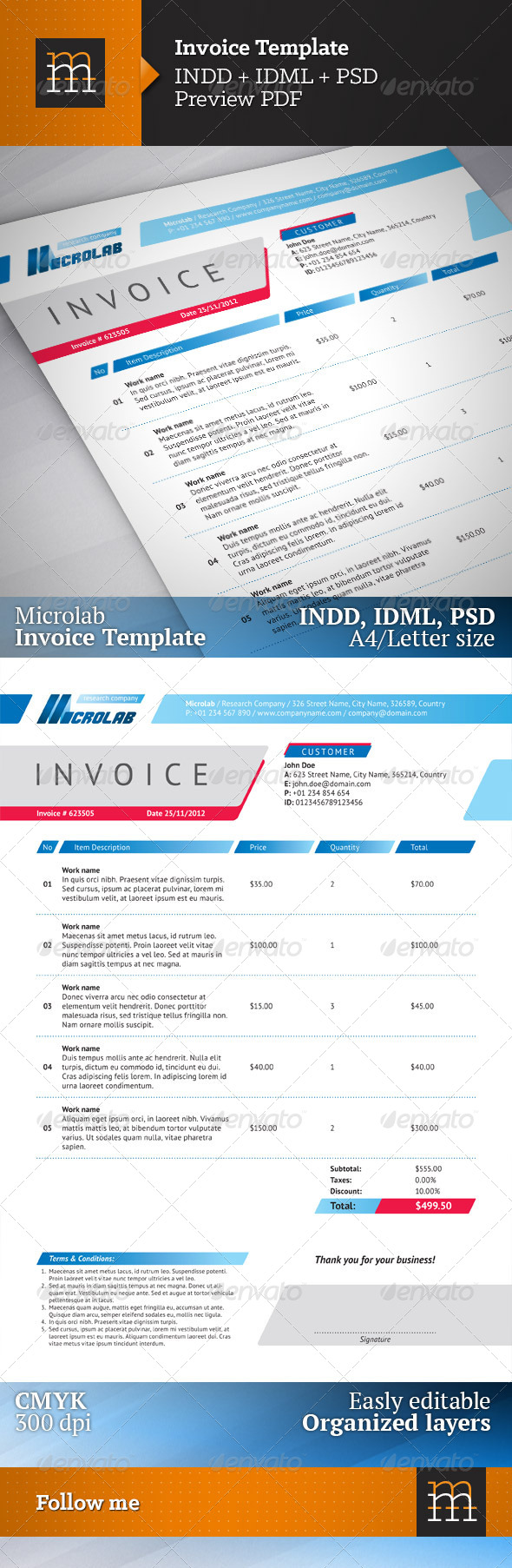 Invoice Template - Microlab - Proposals & Invoices Stationery