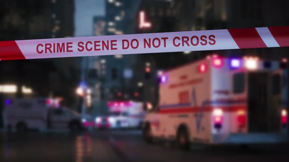 Ambulance Tape On The Street alt