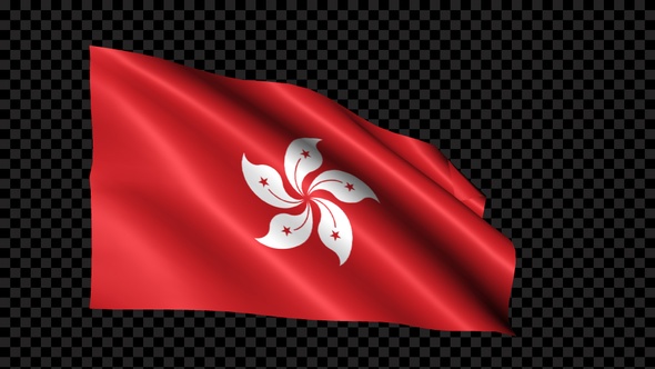 Hong Kong Flag Blowing In The Wind alt
