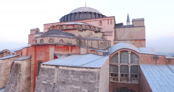 Hagia Sophia Mosque Museum Istanbul Turkey Aerial Ayasofya
