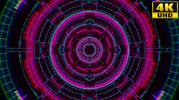 Cyberpunk Hud Geometric Background Vj Loops V1 alt