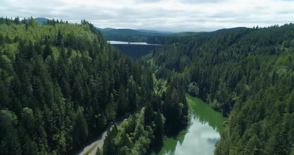 Alder Lake Dam Washington Aerial View Above River alt