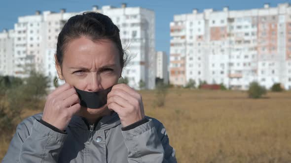 Female Mouth Taped Shut alt