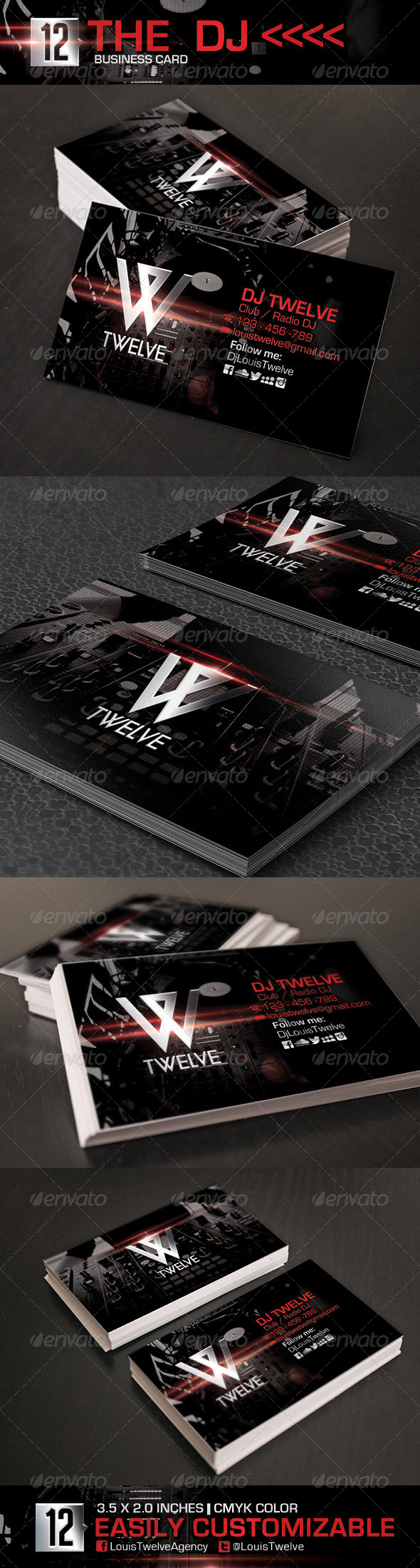 The Dj | Business Card - Industry Specific Business Cards