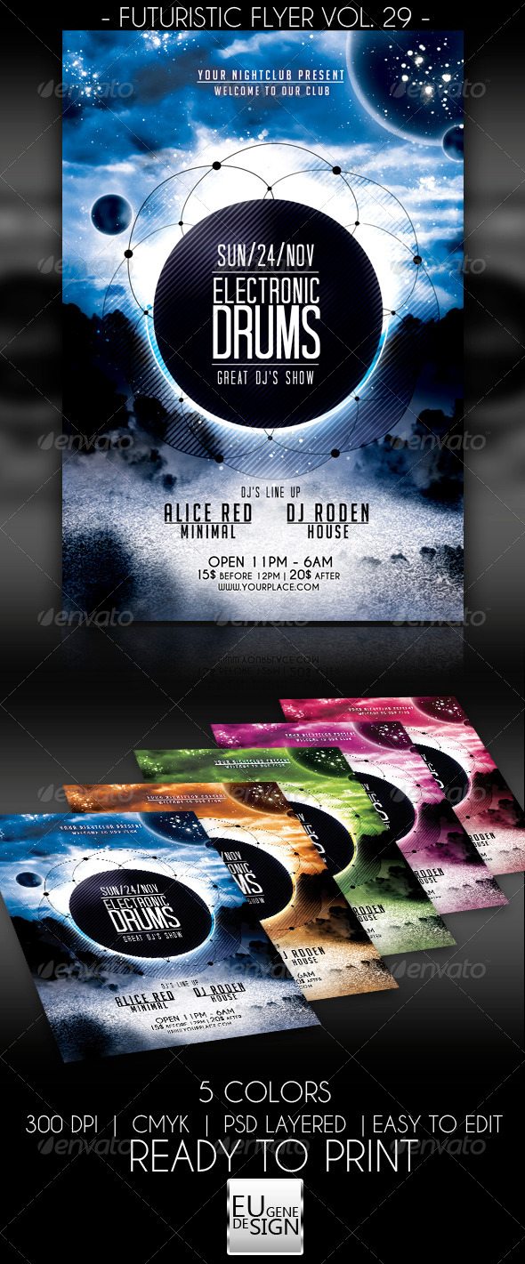 Futuristic Flyer Vol. 29 - Clubs & Parties Events