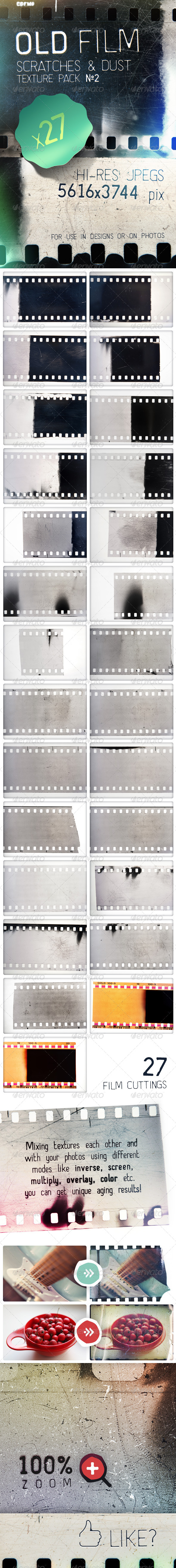 Old Film Cuttings - Scratches & Dust Textures Vol2 - Miscellaneous Textures