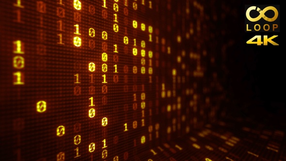 Binary Code Stream Gold alt