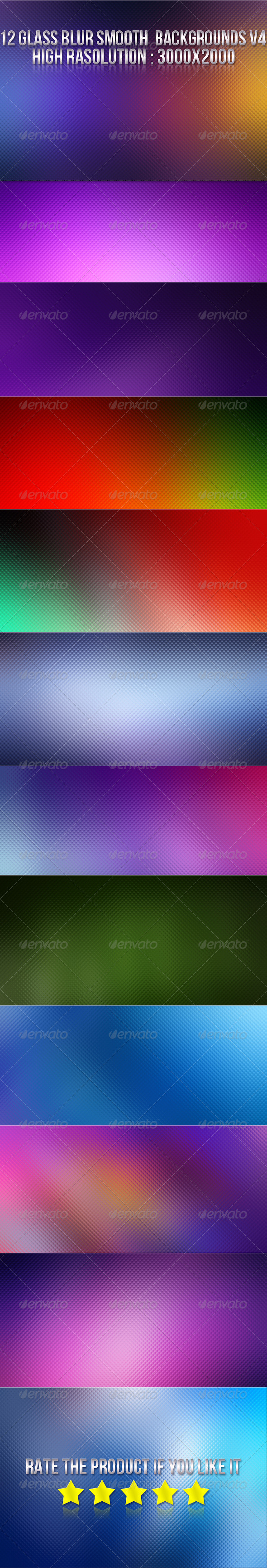 12 Glass Blur Backgrounds V4 - Backgrounds Graphics
