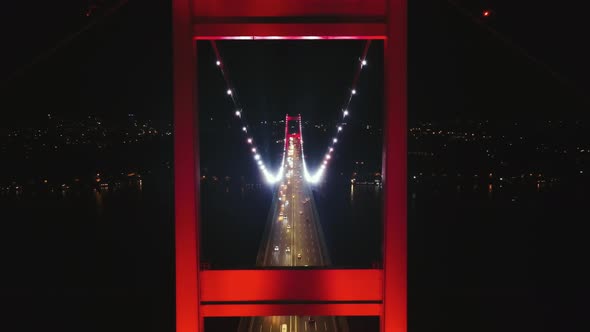 turkey istanbul bosphorus bridge in lights