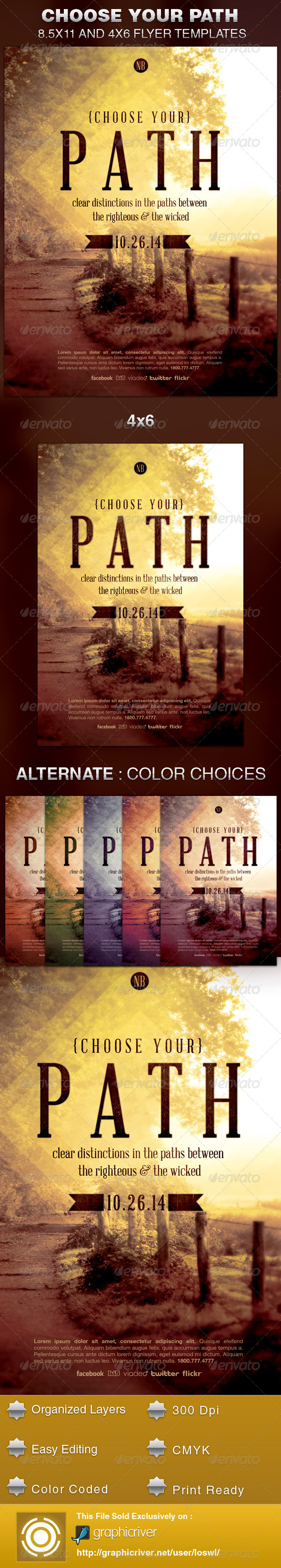 Choose your Path Church Flyer Template - Church Flyers