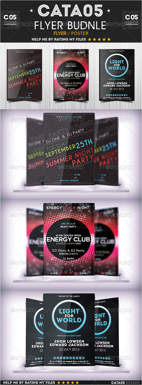Flyer Bundle Pack 1 - Flyers Print Templates