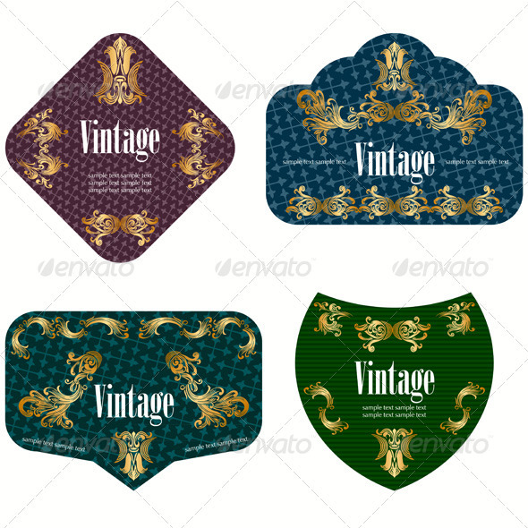 Wine Labels Design Template Set