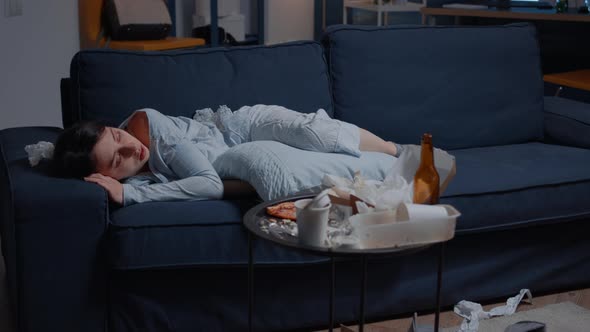 Depressed Woman Crying Suffering From Abuse alt