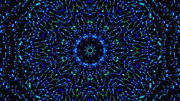 Bright abstract light governing blue color, kaleidoscope,for background alt