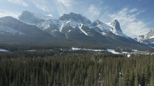Canada Winter Mountains Aerial