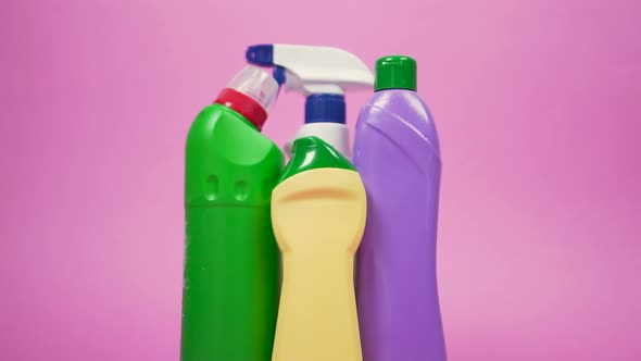 Four Bottles of Cleaning Detergent