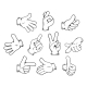 Cartoon Hand Gestures Set by VectorTradition | GraphicRiver