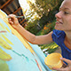 Woman Paints Landscape - VideoHive Item for Sale