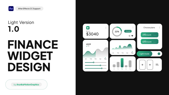 Widget Finance Finance Widget Design (Light version), After Effects Project Files