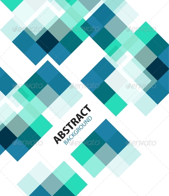 Square Blue Geometrical Abstract Background By Antishock 