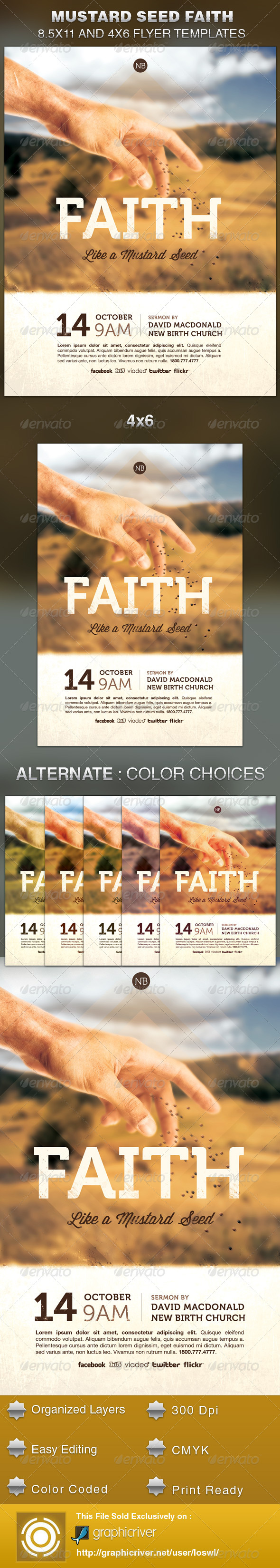 Mustard Seed Faith Church Flyer Template - Church Flyers